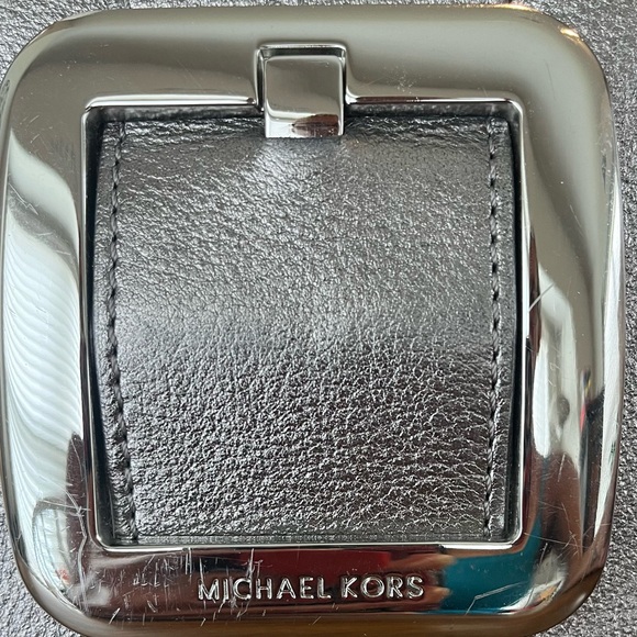 Michael Kors Gunmetal Clutch Purse Sutton Leather RARE Excellent Condition - Picture 10 of 10